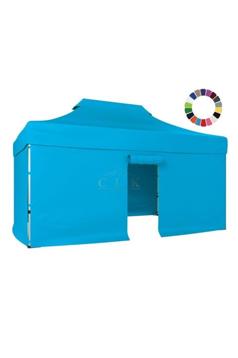 CLK Garden Clk 3x4,5 Katlanabilir Tente 40 Mm 3 Yan Kapalı 1 Kapılı