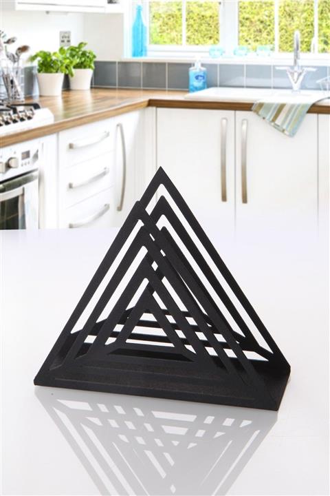 Manor Black Serisi Lüx Metal Peçetelik