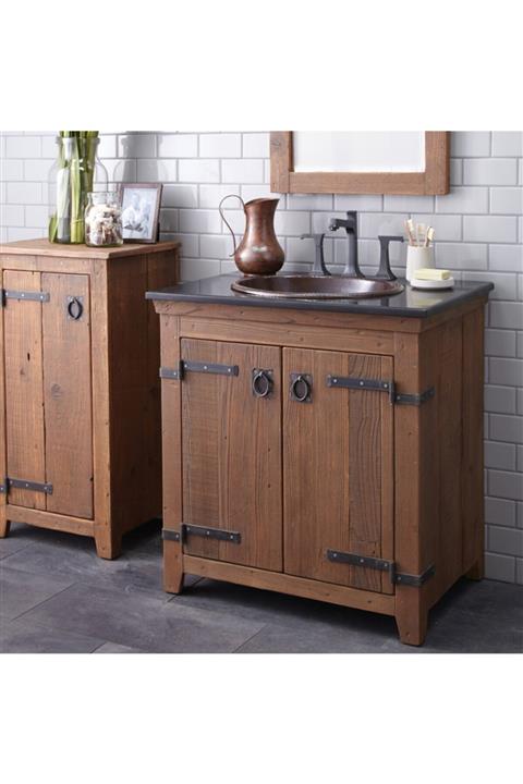 AHŞAP GEMİSİ Square Banyo Dolabı