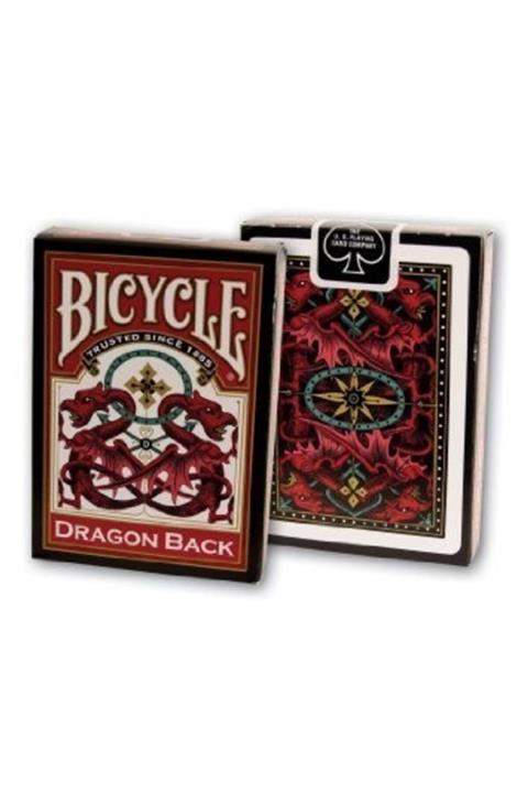 Bicycle Dragon Back Red Kırmızı Poker Iskambil Oyun Kartı Kağıdı Destesi Koleksiyonluk