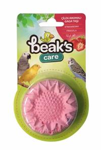 Beaks Kafes Kuşları Için Çilekli Mineral Blok Gaga Taşı Büyük 7 Cm