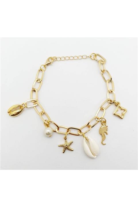 İPAR AKSESUAR Kadın  Gold Deniz Kabuklu Halhal