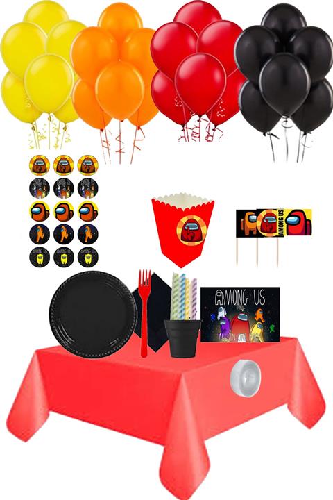 PartylandTR Among Us 16 Kişilik Doğum Günü Parti Seti