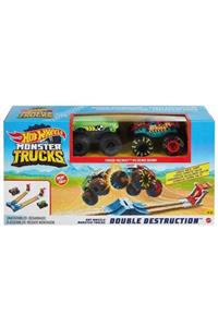 HOT WHEELS Monster Trucks Çifte Çarpışma 3'ü1 Arada Oyun Seti GYC80