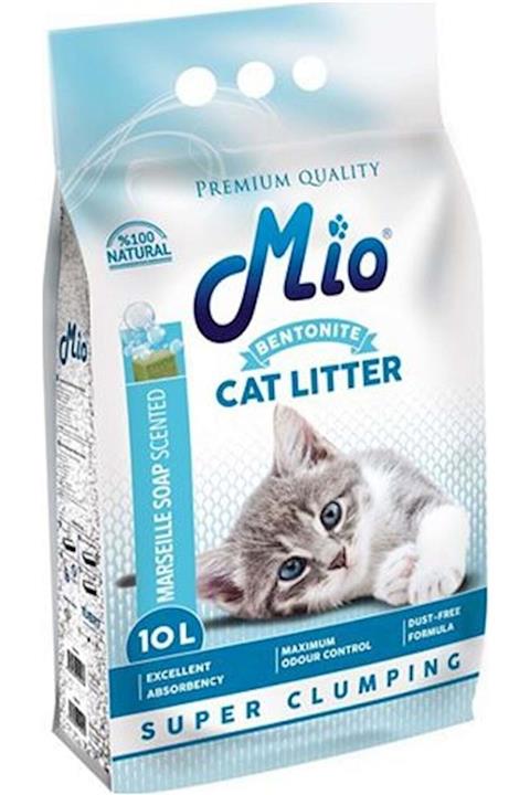 MİO Marsilya Sabunu Kokulu Bentonit Ince Kedi Kumu 10 Lt
