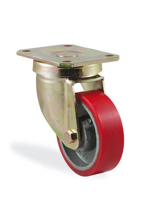 İmtek Kauçuk Poliüretan Plastik Poliüretan Döner Tekerlek Çap:80