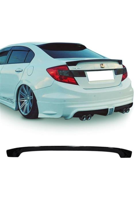 MM OTO Civic Fb7 2012 - 2015 Amerikan Spoiler Piona Black Spoyler
