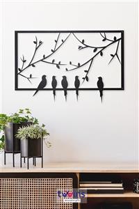 Twins Decorative Birds Lazer Kesim Metal Duvar Dekoru