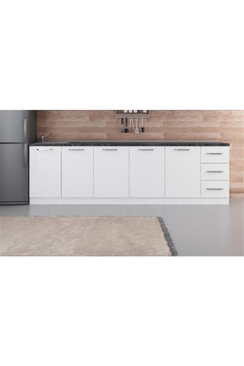 Minar 280 cm Mutfak Dolabı Beyaz 280-b1 Alt Modül