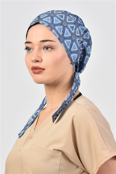 Owlet Medikal Üçgen Desenli Cerrahi Tesettür Bone