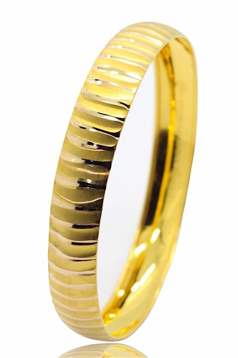 CiGOLD Taşsız Desenli Bilezik 14 Ayar Altın 6.02 Gr 6485