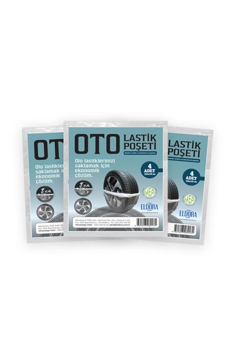 Eldora Lastik Saklama Torbası 3 Paket (12 Adet)