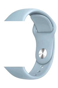 Apple Watch 1 2 3 4 5 6 Se 44 Mm Silikon Ayarlanabilir Sky Blue + Popsocket