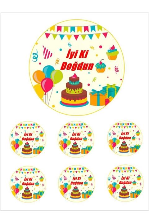 Pasta9 6-8-10 Kişilik Pastaya Uygun 16 cm Yenilebilir Pasta Resmi