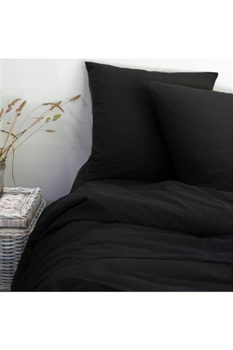 makiteks Pamuk Siyah 240 x 220 Battal Boy Nevresim ve 2 Adet 50 x 70 Yastık Kılıfı Seti