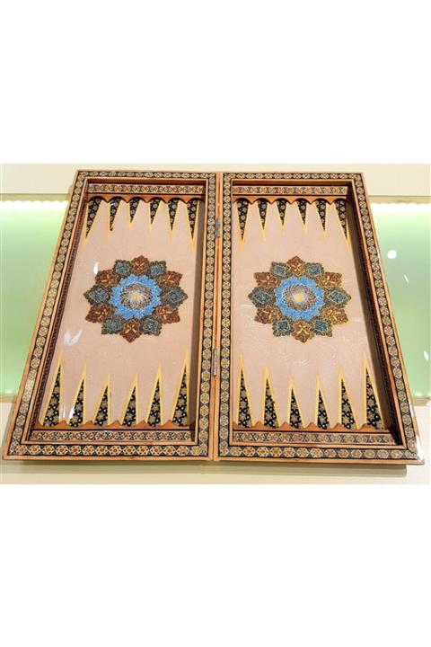 ebrişem Iran’ın El Işlemesi Luks Hatem Tavla Ve Satranç (50 X 50 Cm)