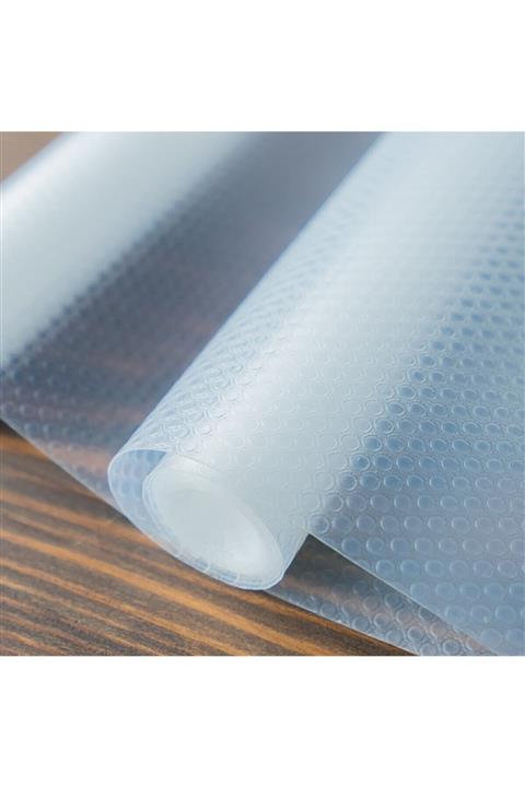 ACY Eva Kaymaz Şeffaf Dolap İçi Örtüsü Kaydırmaz Raflık Çok Amaçlı Mutfak Raf Örtüsü  45 X 300 cm