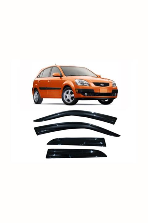 CARDANADAM Kia Rio Cam Rüzgarlığı 2008 Model Hb Kasa Uyumlu Parlak Siyah 4 Parça