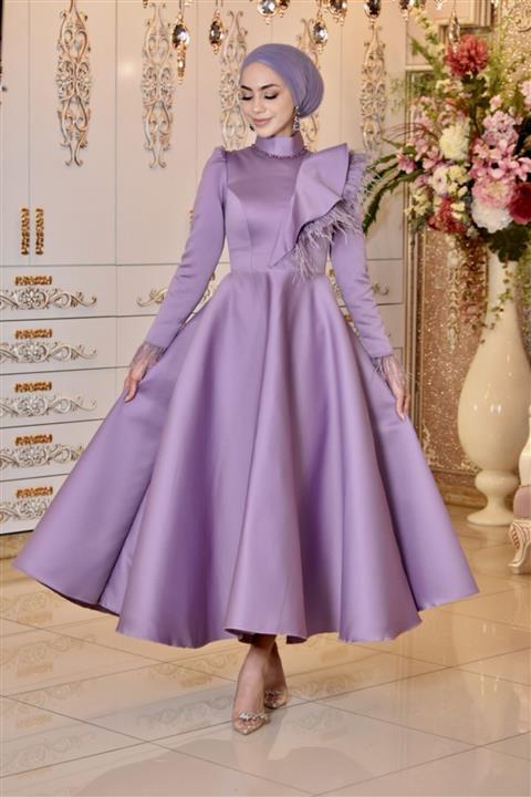MAHİDEVRAN Kadın Lila Tesettür Abiye
