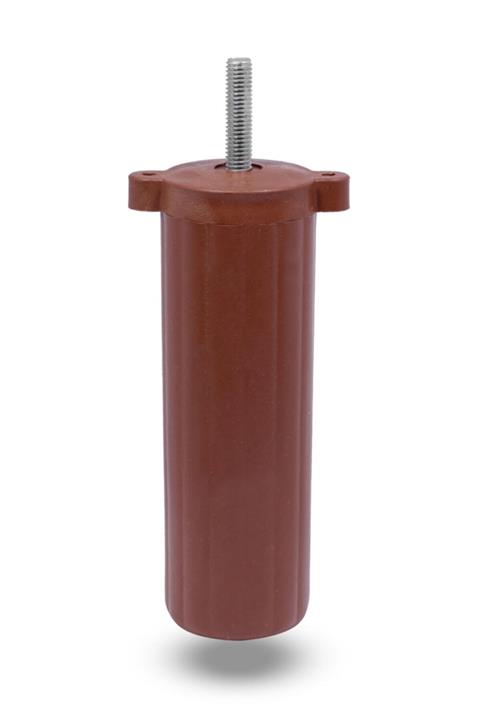 Badem10 Mobilya Kanepe Baza Koltuk Destek Ayağı M8 Civata Ayarlı Kahverengi Ayak 14 Cm