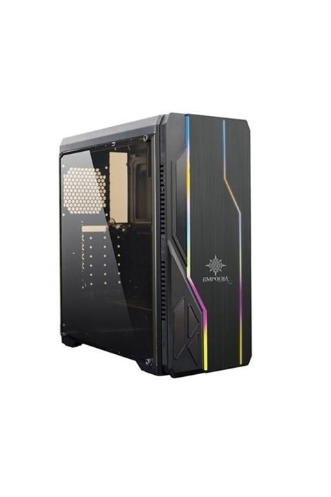 Inca Mid Tower 650w 80+ Gaming Emg-13xn Atx Pc Kasası Temperli Cam Siyah 4x 12cm Rgb Fan