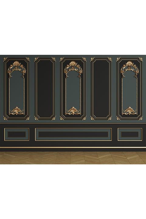 Modaduvar Rölyef Kabartma Duvar Görünümlü Siyah Gold Vinil Duvar Kağıdı Tutkal Hediyeli