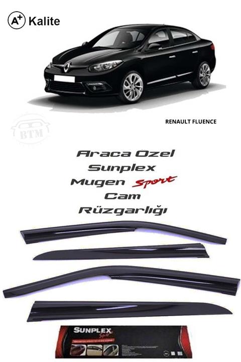 SUNPLEX Renault Fluence Cam Rüzgarlığı Marka Mugen 4'lü