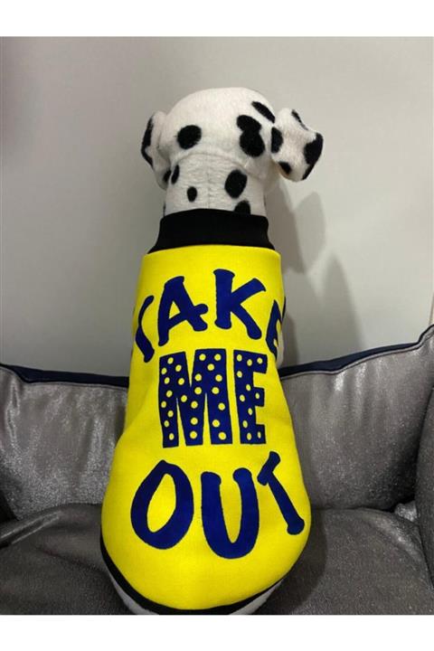 Monopetz Yeni Sezon Polar Köpek Ve Kedi Kıyafeti & Elbisesi - Sarı Take Me Out (beni Dışarı Çıkar)
