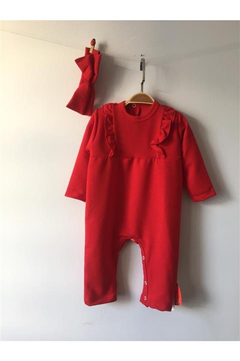 runbaby Bandanalı Çıtçıtlı Fırfırlı Tulum