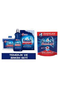 Finish Tablet 50'li + Parlatıcı 400 Ml + Makine Temizleyici Sıvı 250 Ml + Tuz 500 Gr