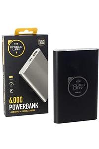 Hediye Dolu Powerway Tx6 6000 Mah Powerbank Slim Metal Kasa