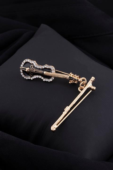 Sortie Aksesuar Keman Figürlü Broş 048