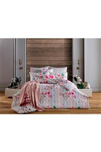 Doqu Home Polycotton Love Flower Çift Kişilik Uyku Seti Takımı