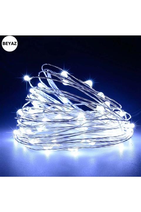 HandyShop 3 Metre Beyaz Pilli Peri Led Işık Dekoratif Aydınlatma