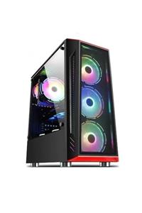 GAMETECH Redline (700w) 4x120mm Rainbow Fan Oyuncu Kasa Gaming Case