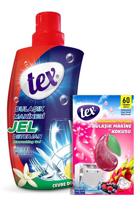 Tex Jel bulaşık Makinesi Deterjanı 1lt 60 Yıkama Bulaşık Makinesi Kokusu