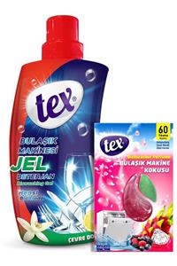 Tex Jel bulaşık Makinesi Deterjanı 1lt 60 Yıkama Bulaşık Makinesi Kokusu