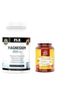 FLX Magnezyum Elementleri 180 Tablet + Vitamin C Çinko Propolis 60 Tab