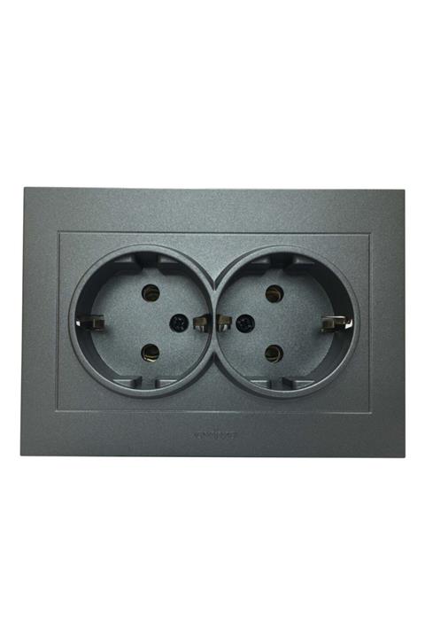 OVİVO Grano Füme İkili Topraklı Priz