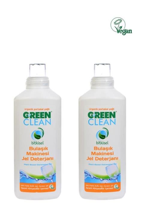 U Green Clean Portakal Yağlı Bitkisel Jel Bulaşık Makinesi Deterjanı 1000 Ml 2 Li Set