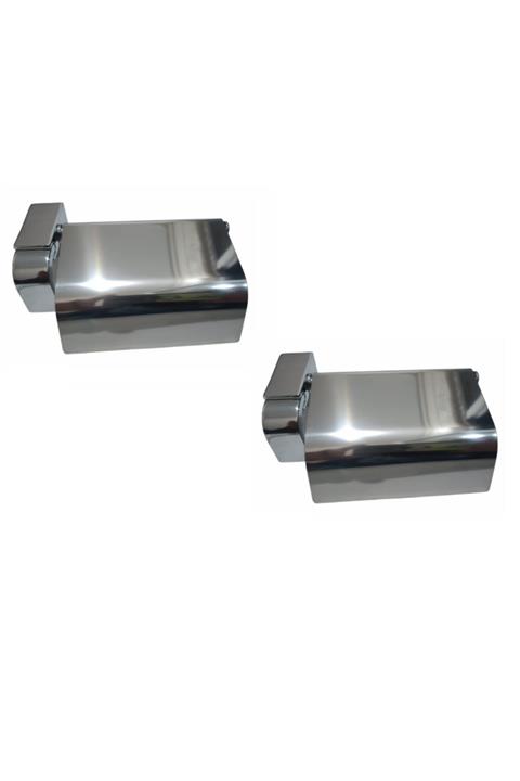 RENKYAPI 2 Adet Pirinç Krom Premium Kapaklı Tuvalet Wc Kağıtlığı Trend Kağıtlık