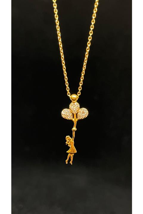 DURU KUYUMCULUK Altın Balon Tutan Kız Kolye