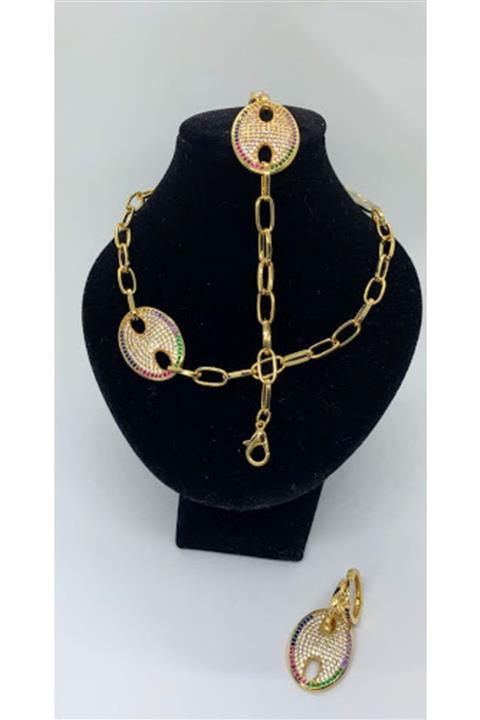 Bahar Takı ve aksesuar Kadın Sarı Kolye Kombin &