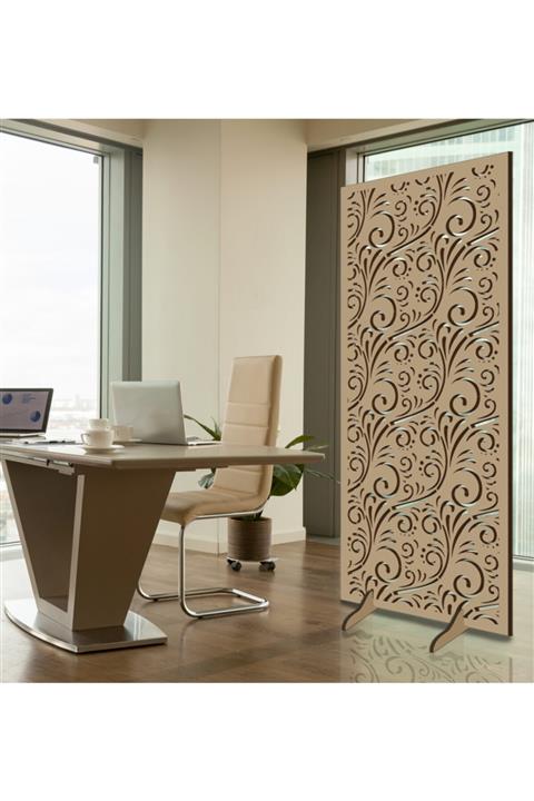 Liar Dekor Liar Ahşap Seperatör (Paravan) - KSP-13 - (10 mm) - (69 cm x 139 cm) - (Ham)