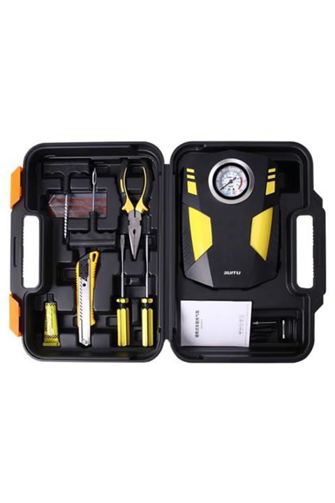 Revix 12v Taşınabilir Hava Pompası Kompresör Araç Lastik Şişirme Ve Tamir Seti