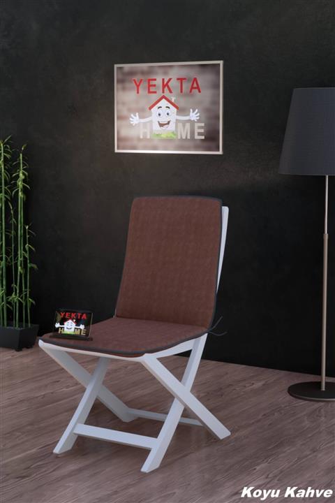 Yekta Home Kahverengi  Sandalye Minderi  6 Adet