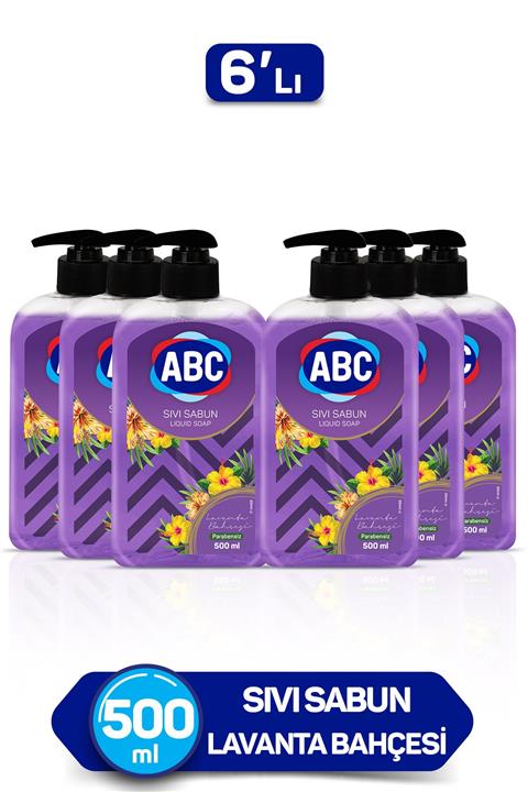 ABC Sıvı Sabun Lavanta Bahçesi 500 ml - 6'lı Set