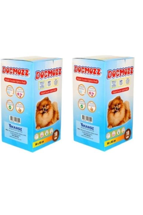 DogMozz Premium Köpek Tuvalet Çiş Eğitim Pedi Yapışkan Bantlı 60x90 Cm 10 Lu Paket X 2 Adet