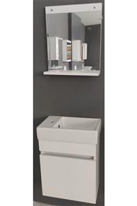 GÜRAL VİT Lightwood Mira 45 cm Mini Banyo Dolabı Takımı