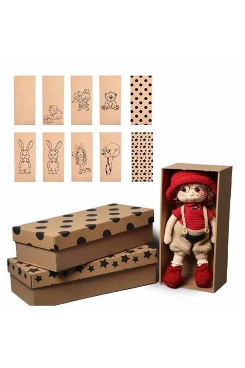 orhanucuzluk Amigurumi Kapaklı Kutu 35x15x10 ( 1 Adet ) E-ticaret Kolisi Zürafa